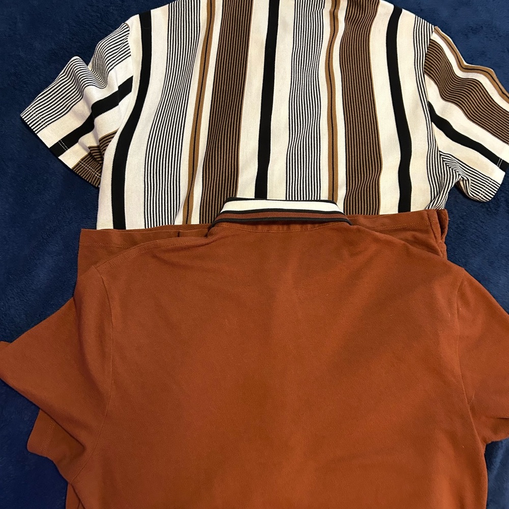 Vintage Striped and Solid Polo Shirts